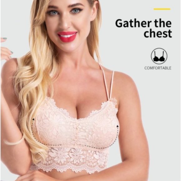 NEW No Steel Lace Bralette Bra - Picture 2 of 14